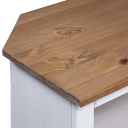   Tavolo Console in Pino Messicano Corona Bianco 80x43x78 cm