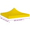   Tetto per Tendone per Feste 3x3 m Giallo 270 g/m²