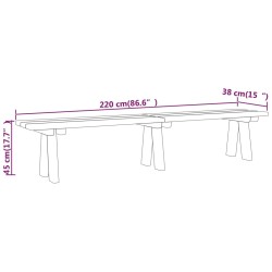   Panchina da Giardino 220 cm in Massello di Pino Impregnato