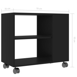   Tavolino da Salotto Nero 70x35x55 cm in Legno Ingegnerizzato