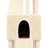 Albero per Gatti con Tiragraffi in Sisal Crema 190 cm