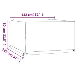 vidaXL Coperture Mobili Giardino 2pz 8 Occhielli 132x132x80cm Quadrate