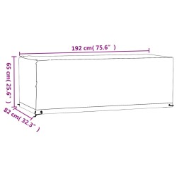 vidaXL Copri Mobili Giardino 2pz 8 Occhielli 192x82x65cm Rettangolare