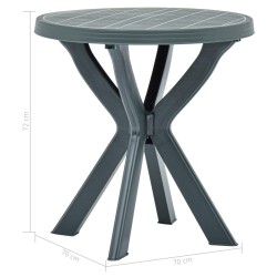   Tavolo da Bistrot Verde Ø70 cm in Plastica