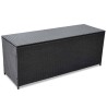   Baule da Giardino Nero 150x50x60 cm in Polyrattan