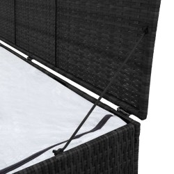   Baule da Giardino Nero 150x50x60 cm in Polyrattan