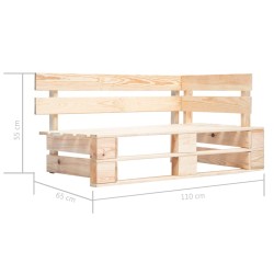   Panca da Giardino Angolare con Pallet in Legno