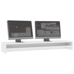   Supporto per Monitor Bianco 100x24x13 cm in Legno Ingegnerizzato