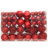 vidaXL Set Palline di Natale 111 pz Rosso in Polistirene