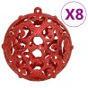 vidaXL Set Palline di Natale 111 pz Rosso in Polistirene