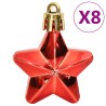 vidaXL Set Palline di Natale 111 pz Rosso in Polistirene