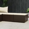 vidaXL Poggiapiedi da Giardino con Cuscini 2 pz in Polyrattan Marrone