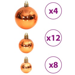 vidaXL Palline di Natale 100 pz Marroni 3 / 4 / 6 cm