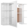   Set Mobili da Bagno 3 pz Bianco Lucido in Truciolato