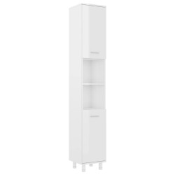   Set Mobili da Bagno 3 pz Bianco Lucido in Truciolato