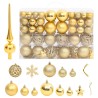 vidaXL Set Palline di Natale 111 pz Oro in Polistirene