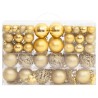 vidaXL Set Palline di Natale 111 pz Oro in Polistirene