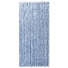   Zanzariera Blu Bianco e Argento 100x220 cm Ciniglia