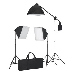 Set Studio Fotografico con Luci Softbox e Sfondi