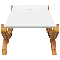 vidaXL Lettino Prendisole 100x188,5x44 cm in Legno Curvato Crema