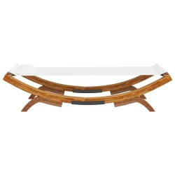 vidaXL Lettino Prendisole 100x188,5x44 cm in Legno Curvato Crema