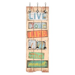 Appendiabiti da Parete con 6 Ganci LIVE LIFE 120x40 cm