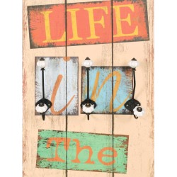 Appendiabiti da Parete con 6 Ganci LIVE LIFE 120x40 cm