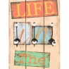 Appendiabiti da Parete con 6 Ganci LIVE LIFE 120x40 cm