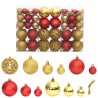 vidaXL Palline di Natale 100 pz Oro e Rosso Vino 3 / 4 / 6 cm