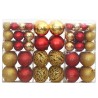 vidaXL Palline di Natale 100 pz Oro e Rosso Vino 3 / 4 / 6 cm