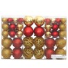 vidaXL Palline di Natale 100 pz Oro e Rosso Vino 3 / 4 / 6 cm