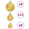 vidaXL Palline di Natale 100 pz Oro e Rosso Vino 3 / 4 / 6 cm