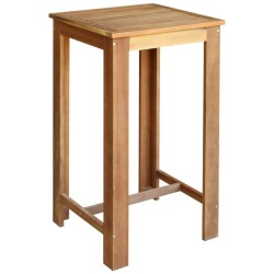 Tavolo e Sedie da Bar Set 3 pz in Legno Massello di Acacia