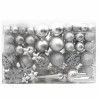 vidaXL Set Palline di Natale 111 pz Argento in Polistirene