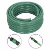 vidaXL Set Tubo da Giardino con Raccordi Verde 0,6" 50 m in PVC