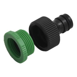 vidaXL Set Tubo da Giardino con Raccordi Verde 0,6" 50 m in PVC