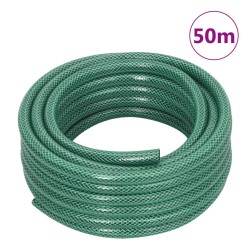 vidaXL Set Tubo da Giardino con Raccordi Verde 0,6" 50 m in PVC