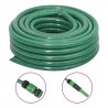 vidaXL Set Tubo da Giardino con Raccordi Verde 0,9" 50 m in PVC