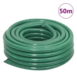 vidaXL Set Tubo da Giardino con Raccordi Verde 0,9" 50 m in PVC