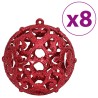 vidaXL Palline di Natale 100 pz Rosso Vino 3 / 4 / 6 cm