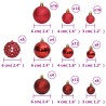 vidaXL Palline di Natale 100 pz Rosso Vino 3 / 4 / 6 cm