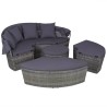 vidaXL Set Divano da Giardino 4 pz Cuscini in Polyrattan Grigio