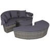 vidaXL Set Divano da Giardino 4 pz Cuscini in Polyrattan Grigio