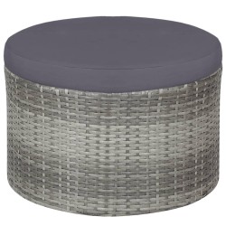 vidaXL Set Divano da Giardino 4 pz Cuscini in Polyrattan Grigio