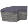 vidaXL Set Divano da Giardino 4 pz Cuscini in Polyrattan Grigio