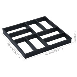 Stampi per Pavimenti 2 pz 40x40x4 cm Plastica