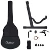   Set Chitarra Classica Western 12 pz con 6 Corde Nera 38"