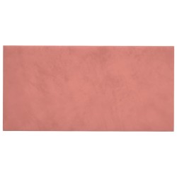 Pannelli Murali 12 pz Rosa 60x30 cm in Velluto 2,16 m²