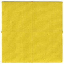 Pannelli Murali 12 pz Gialli 30x30 cm in Tessuto 1,08 m²