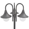   Lampione da Giardino E27 220 cm Alluminio 3 Lampade Bronzo